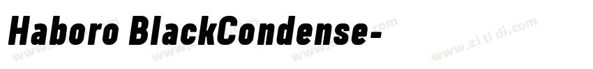 Haboro BlackCondense字体转换